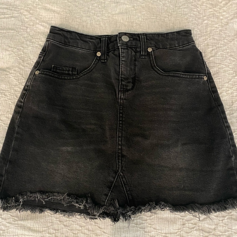 Black Jean Skirt
